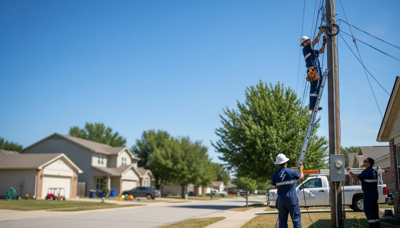 Residential electrician providing installation services in Oakes, ND
